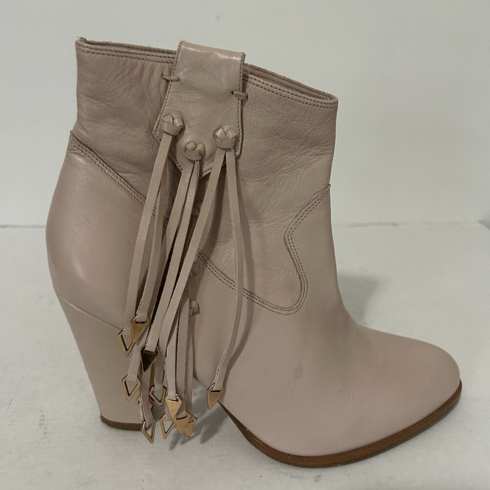 Kate Bosworth & Matisse Emma Pink Fringe Boots Size 8 Western Cowgirl Festival